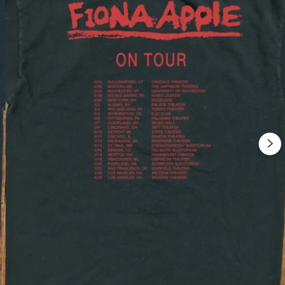 Fiona Apple Fast As You Can On Tour T-Shirt, Fast As You Can T-Shirt - Picture 3 of 4